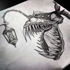 236x236 best ilove the angler fish images angler fish, drawings, fish - Anglerfish Drawing