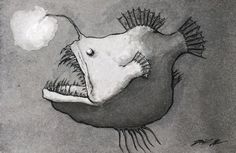 236x153 best angler fish images angler fish, drawings of fish, fish - Anglerfish Drawing