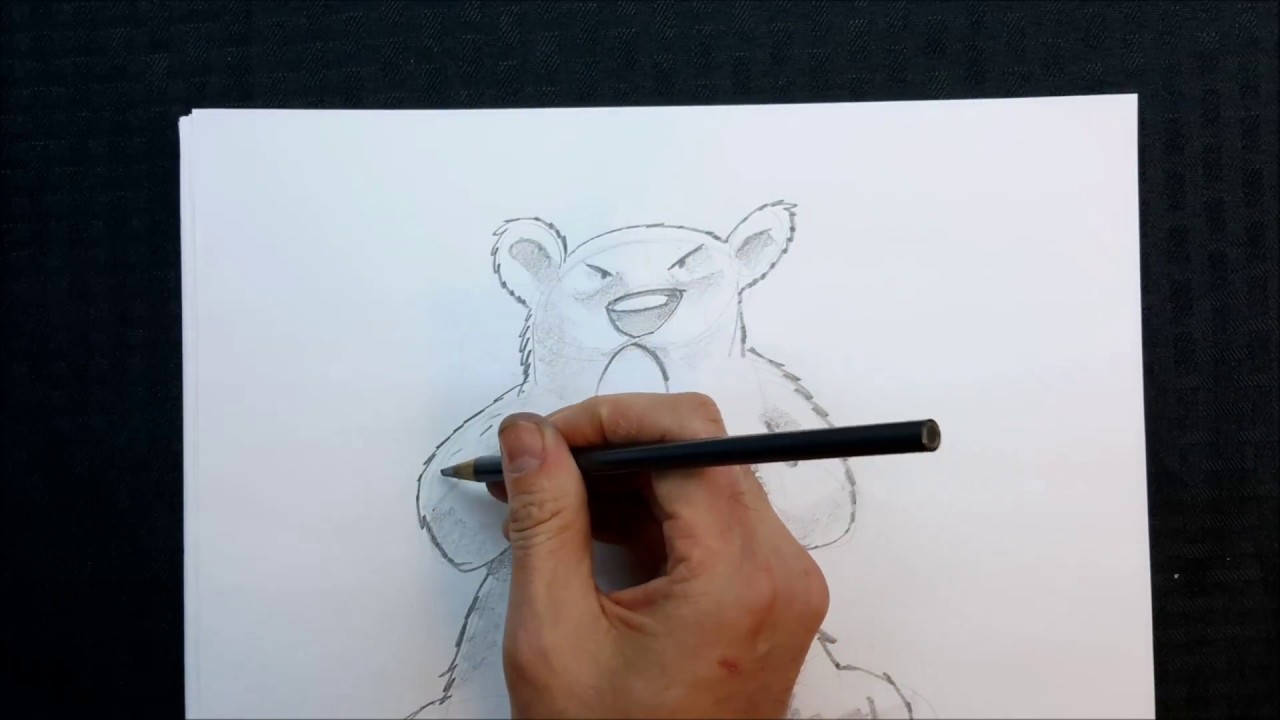 1280x720 Kids How To Draw An Angry Bear - Angry Bear Drawing