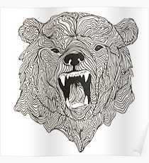210x230 Angry Bear Drawing Posters Redbubble - Angry Bear Drawing