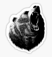 210x230 Angry Bear Drawing Stickers Redbubble - Angry Bear Drawing