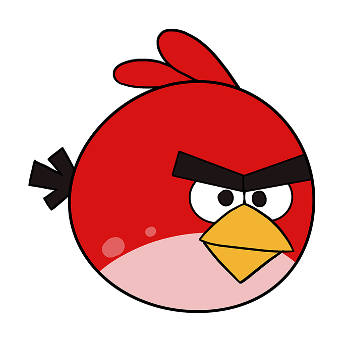680x678 How To Draw Angry Birds - Angry Bird Drawing Step By Step