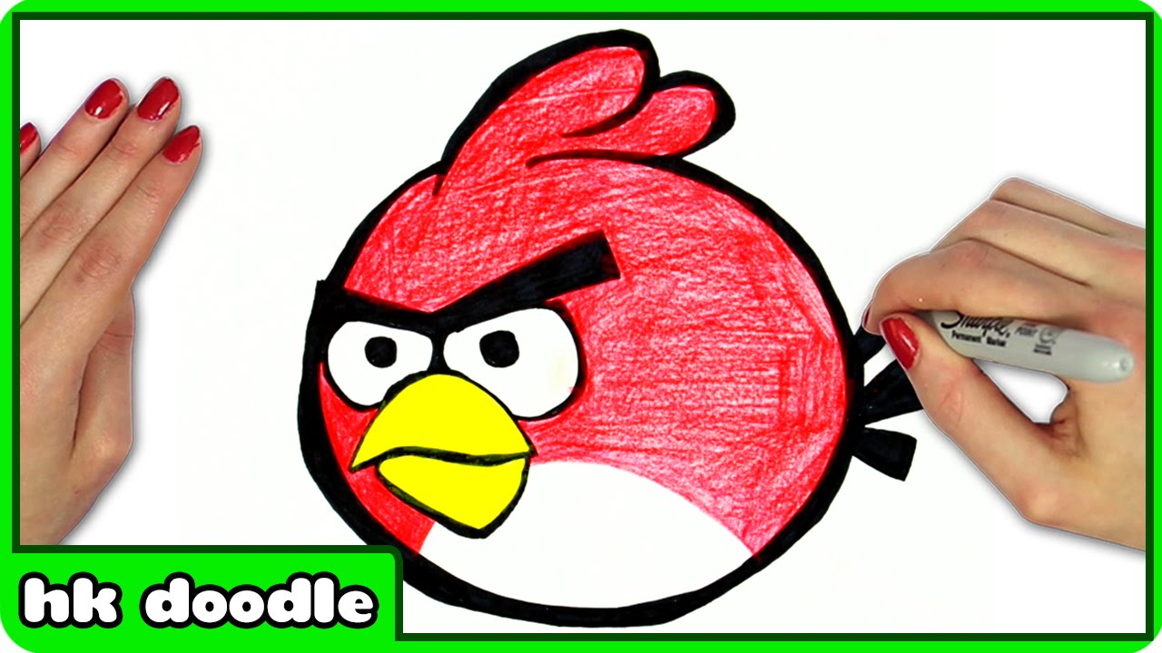 1280x720 How To Draw Angry Birds - Angry Bird Drawing Step By Step