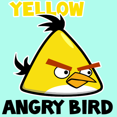 400x400 How To Draw Yellow Angry Bird With Easy Step - Angry Bird Drawing Step By Step