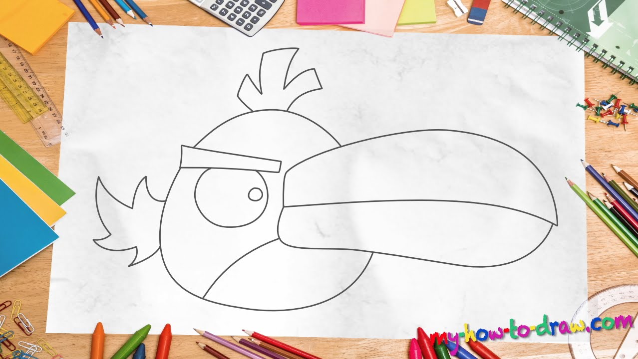 1278x720 How To Draw Angry Birds - Angry Bird Drawing Step By Step