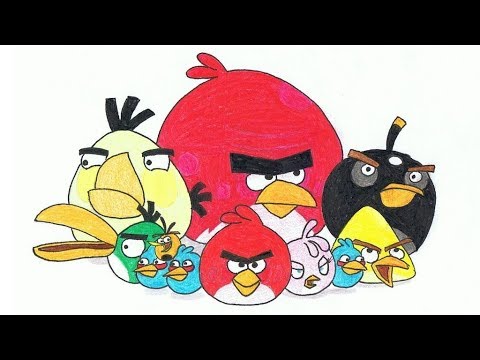 480x360 How To Draw Angry Birds - Angry Birds Drawing