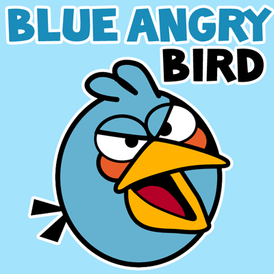 400x400 How To Draw Blue Bird From Angry Birds With Simple Step - Angry Birds Drawing