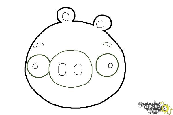 600x400 how to draw angry birds pig - Angry Birds Drawing Pictures