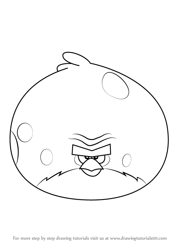 599x846 learn how to draw terence from angry birds - Angry Birds Drawing Pictures