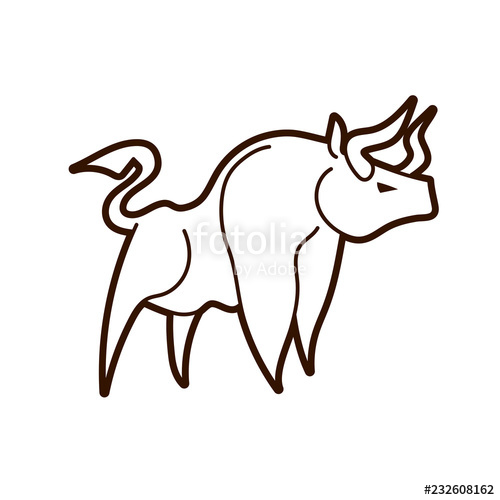 500x500 angry bull graphic vector stock image and royalty free vector - Angry Bull Drawing