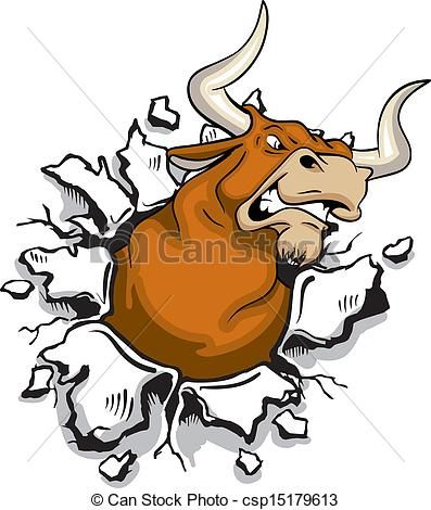 397x470 Vector - Angry Bull Drawing
