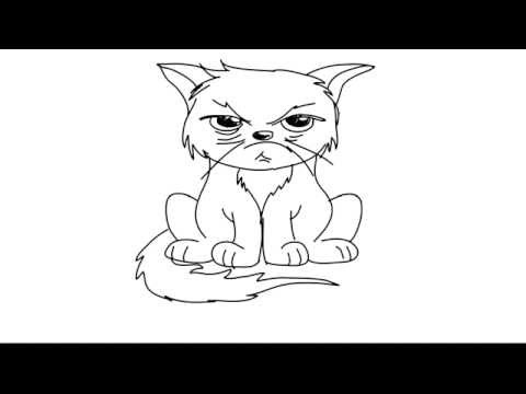 480x360 angry cat drawing easy how to draw yzarts yzarts - Angry Cat Drawing