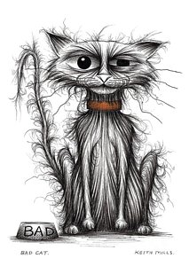 213x300 Angry Cat Drawings Fine Art America - Angry Cat Drawing