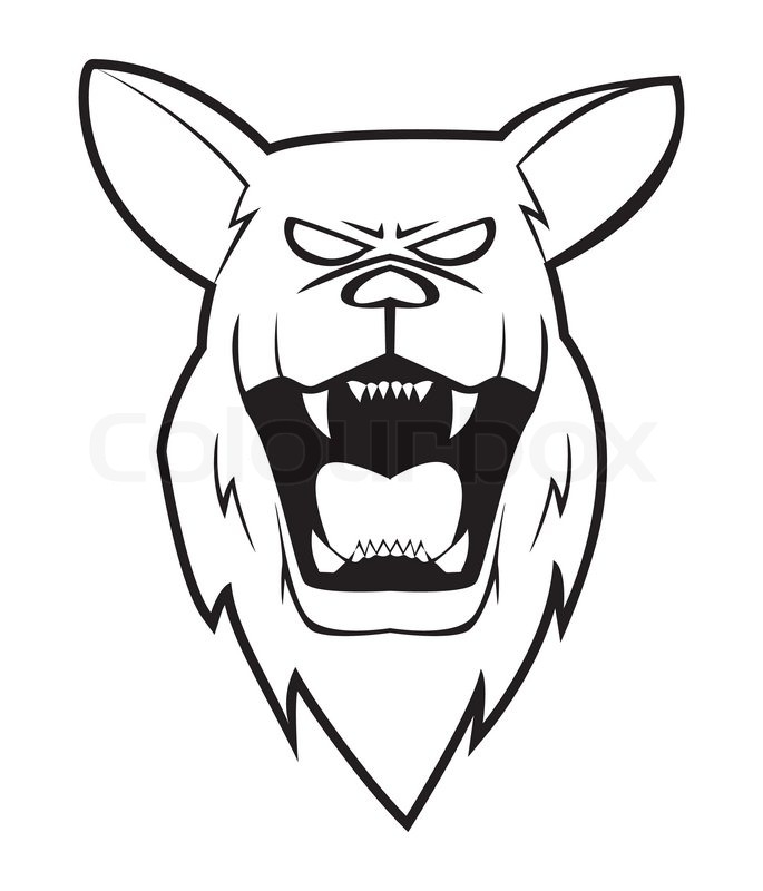685x800 angry shepherd dog face stock vector colourbox - Angry Dog Drawing