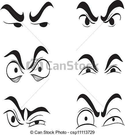 435x470 angry cartoon eyes set vector clip art illustration of angry - Angry Eyes Drawing