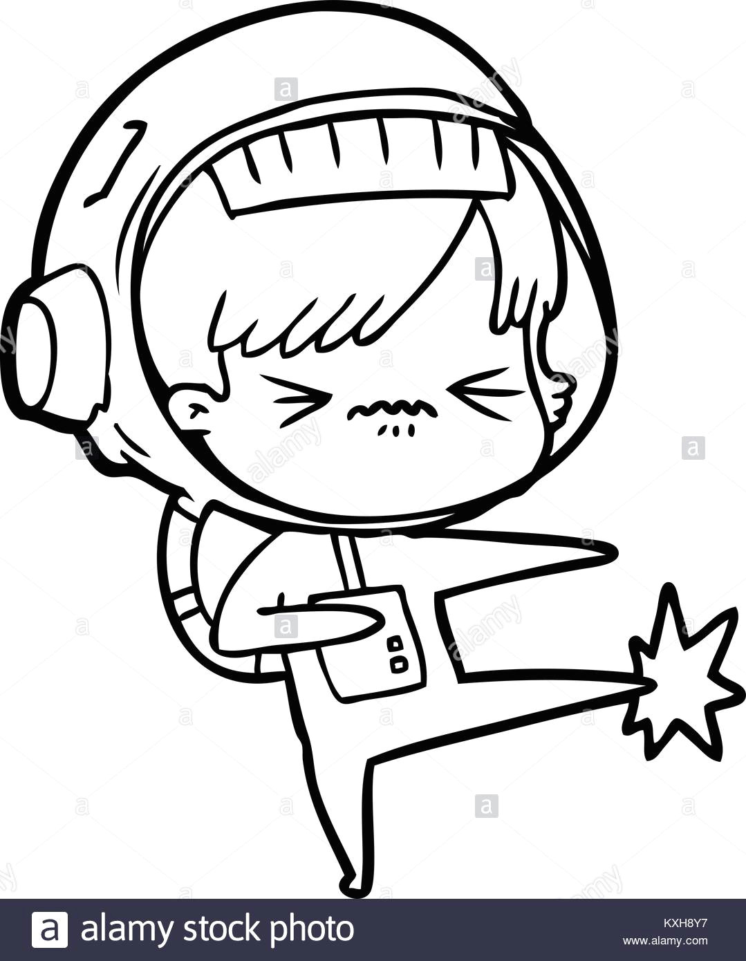 1079x1390 drawing angry eyes angry cartoon space girl stubbing toe stock - Angry Eyes Drawing