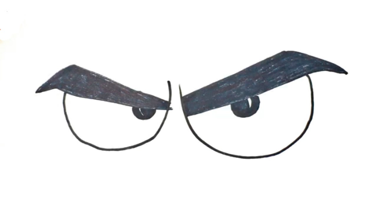 1280x720 how to draw a angry eyes angry eyes easy draw tutorial - Angry Eyes Drawing