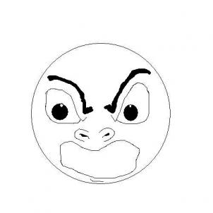 302x302 how to draw an angry face, step - Angry Face Drawing