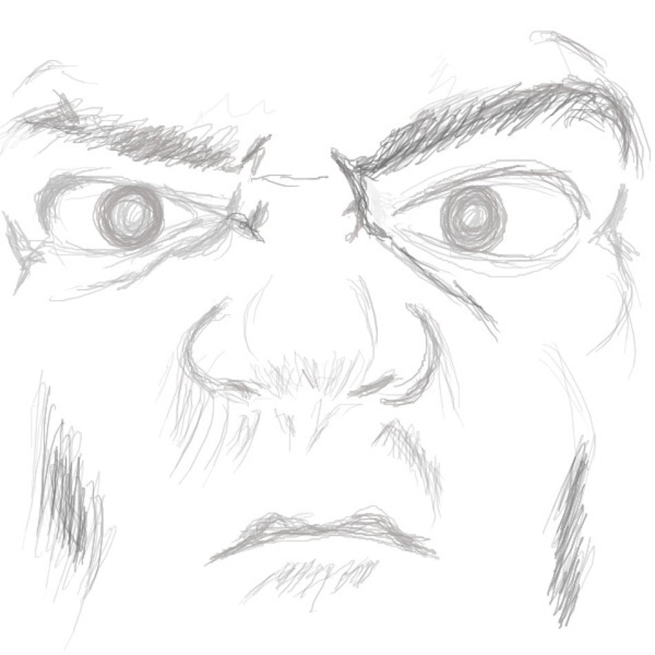950x950 angry face drawing free image - Angry Face Drawing