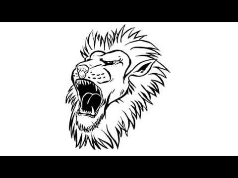 480x360 Pk How To Draw Angry Lion Head In Simple Lines - Angry Lion Drawing