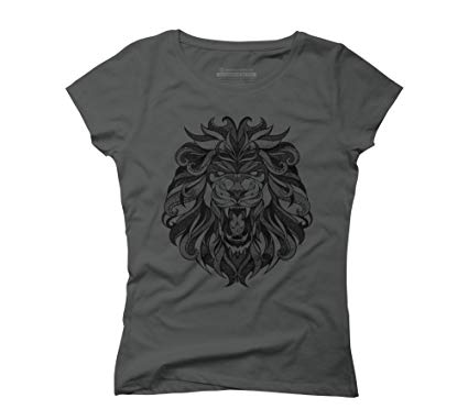 425x382 Angry Lion Drawing Women's Graphic T Shirt - Angry Lion Drawing