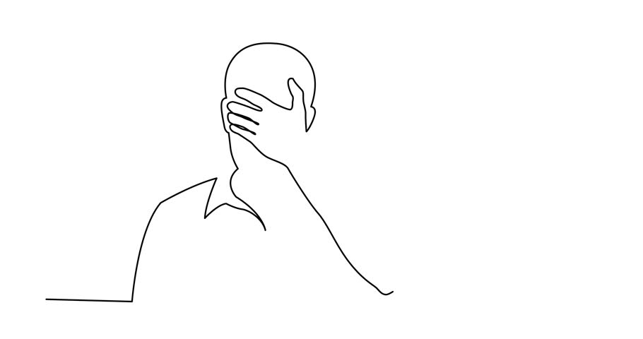 910x480 Angry Man Sketch Stock Video Footage - Angry Man Drawing