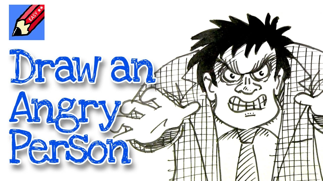 1280x720 How To Draw An Angry Man Real Easy For Kids And Beginners - Angry Man Drawing