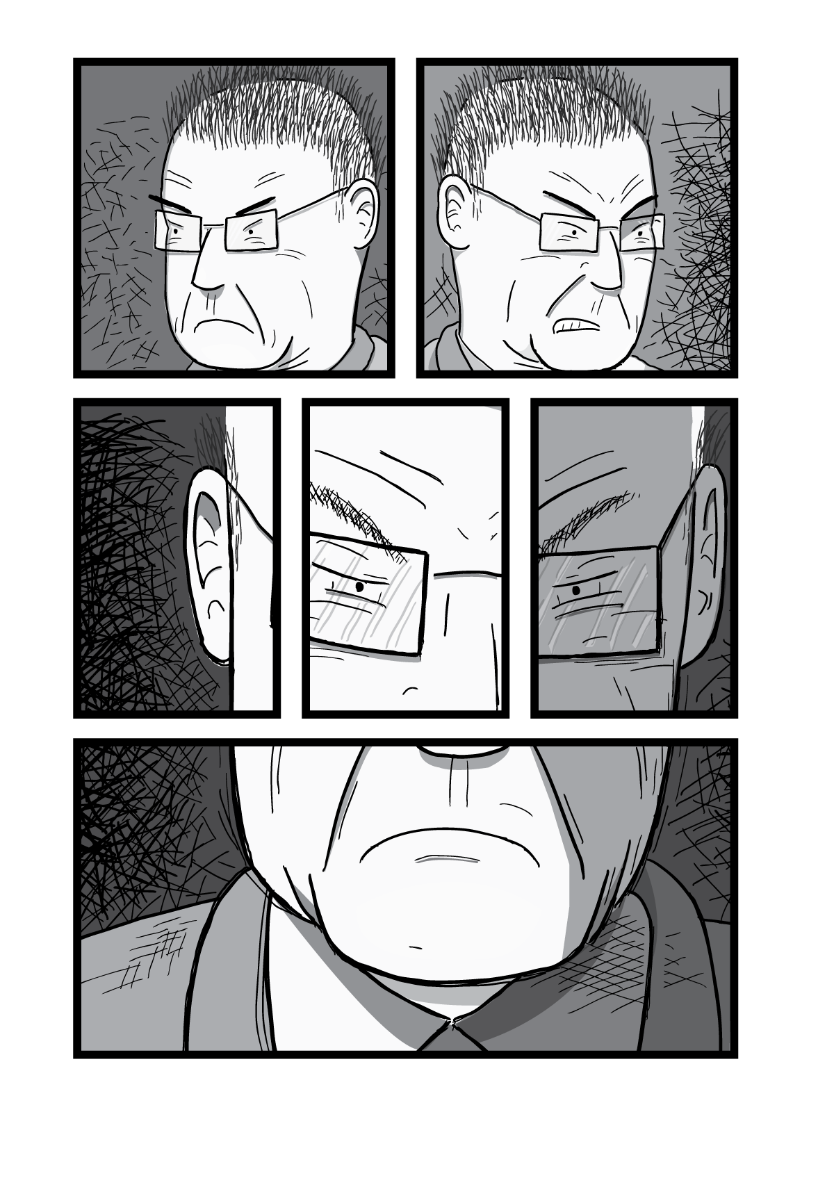 1200x1718 M King Hubbert Gets Angry - Angry Man Drawing