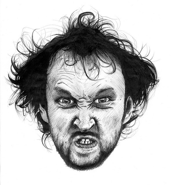590x640 Why Are Men So Angry - Angry Man Drawing