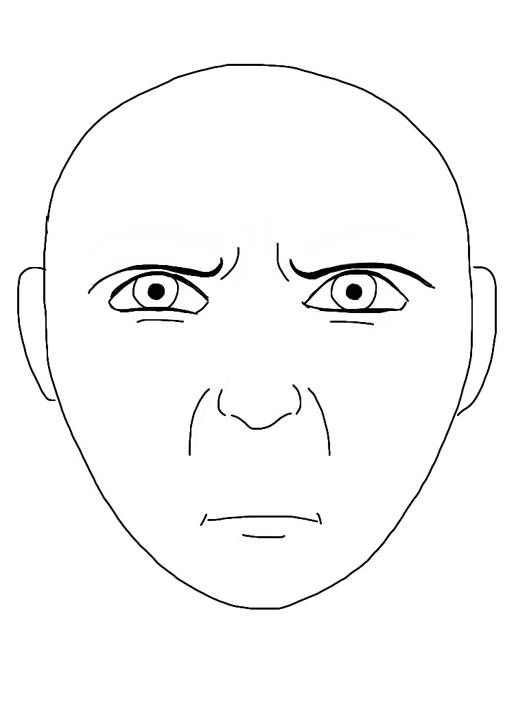 768x1024 Angry Man Syndrome - Angry Person Drawing