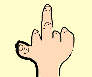 300x250 Angry Person Flips Off Drawing Drawing - Angry Person Drawing