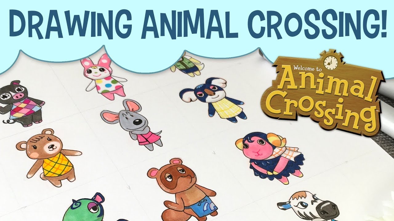 1280x720 Drawing Animal Crossing Villagers With Copic Markers Animal - Animal Crossing Drawing