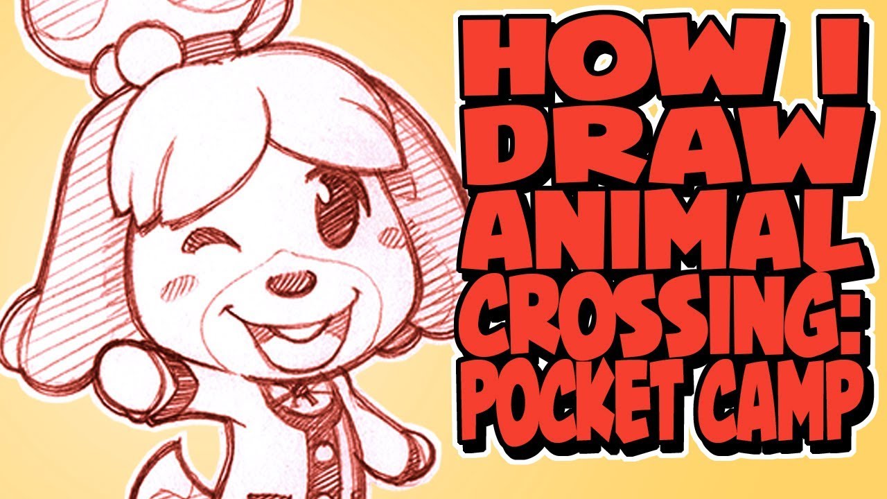 1280x720 How I Draw Animal Crossing Pocket Camp Isabelle - Animal Crossing Drawing