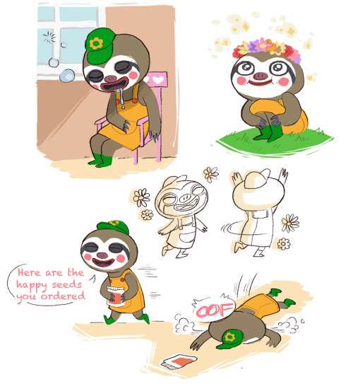 500x550 Drawing Art Fanart Animal Crossing Doodles Sloth Leif New Leaf - Animal Crossing Drawing