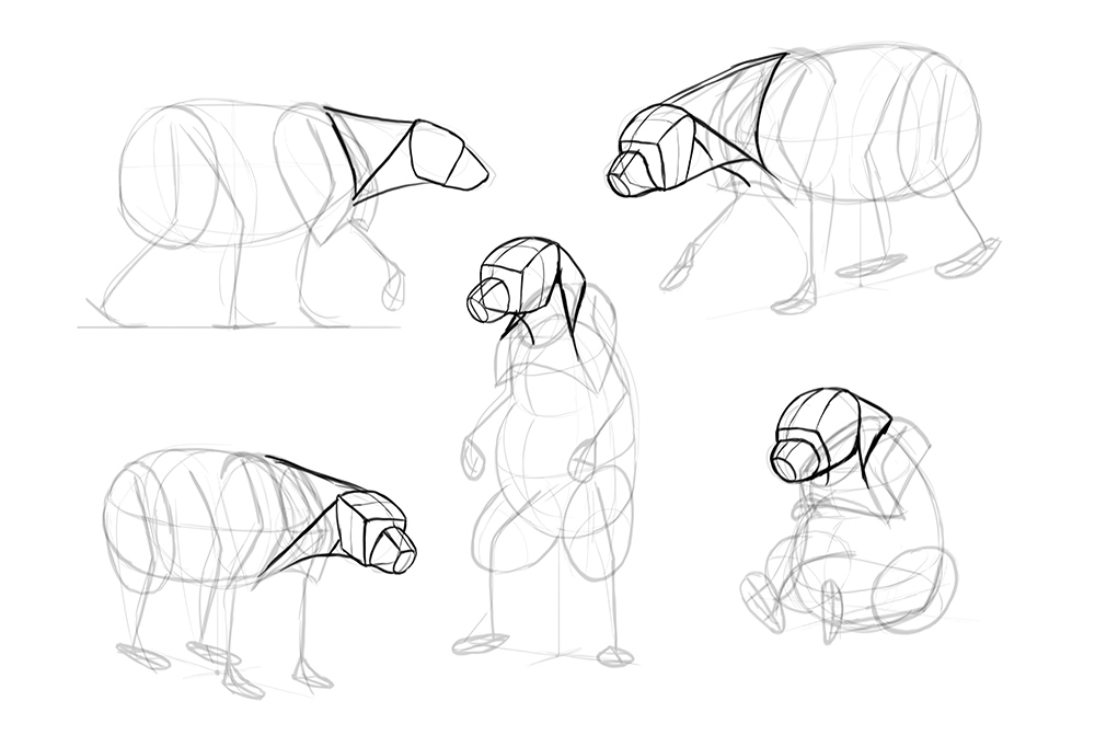 1000x682 How To Draw Bears Big, Fluffy Clumsy - Animal Drawing Art