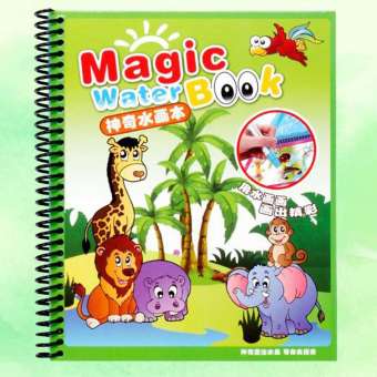 340x340 Huilopker Kids Magical Water Drawing Book Reusable Water Painting - Animal Drawing Book