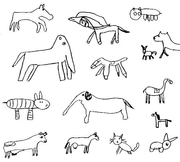 609x546 Animals Drawings - Animal Drawing For Children