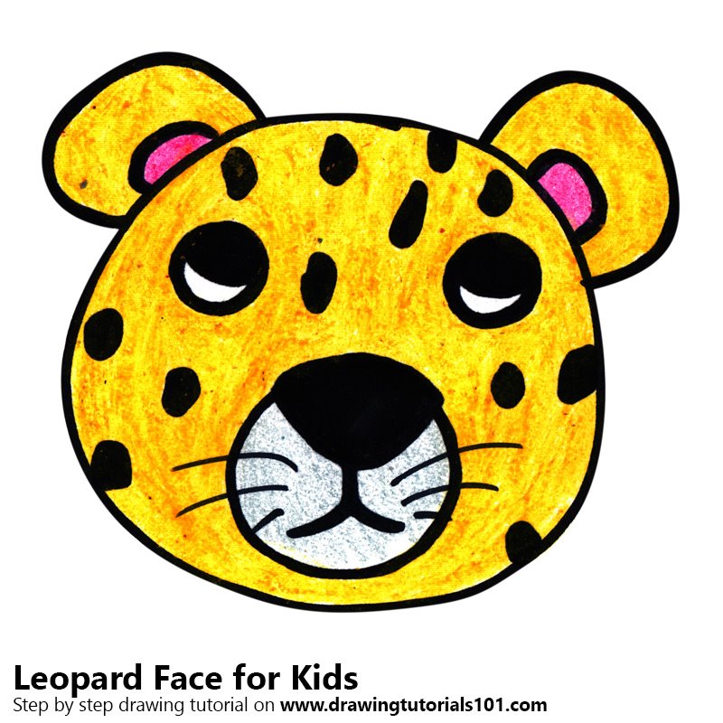 800x800 Learn How To Draw A Leopard Face For Kids - Animal Drawing For Kids