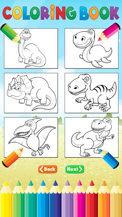 422x750 Dinosaur Dragon Coloring Book - Animal Drawing Games