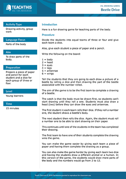 406x575 Esl Drawing Games - Animal Drawing Games