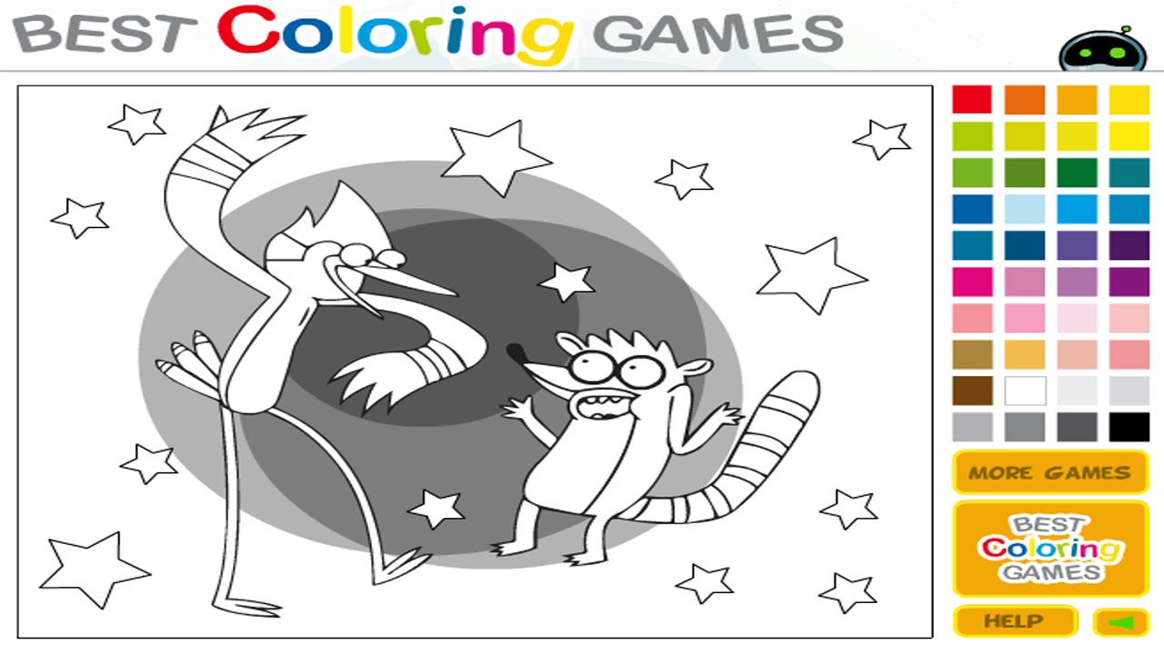 1280x720 Regular Show Drawing Game - Animal Drawing Games