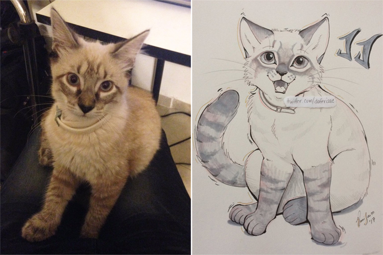 750x500 Cute Animal Drawings That Look Like Real Pets - Animal Drawings
