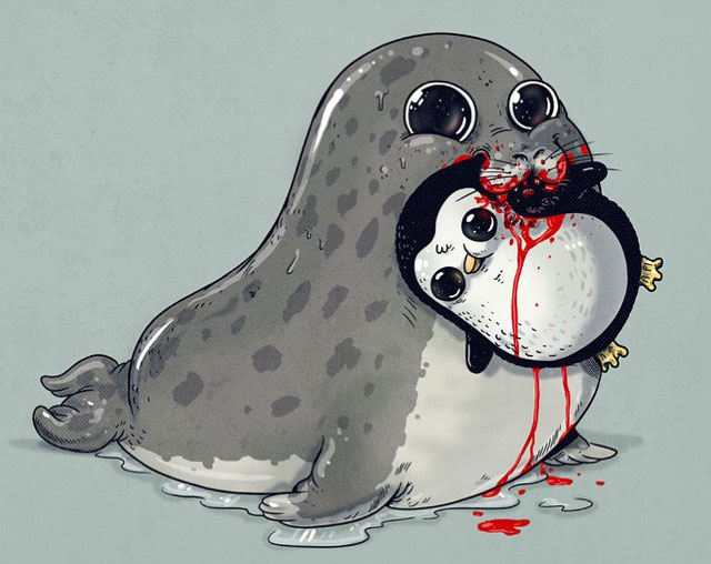 640x508 Cute Predators Vs Used To Be Cute Prey - Animal Drawings