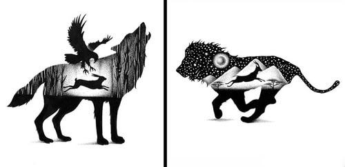 500x243 Design Stack A Blog About Art, Design And Architecture Ink - Animal Drawings