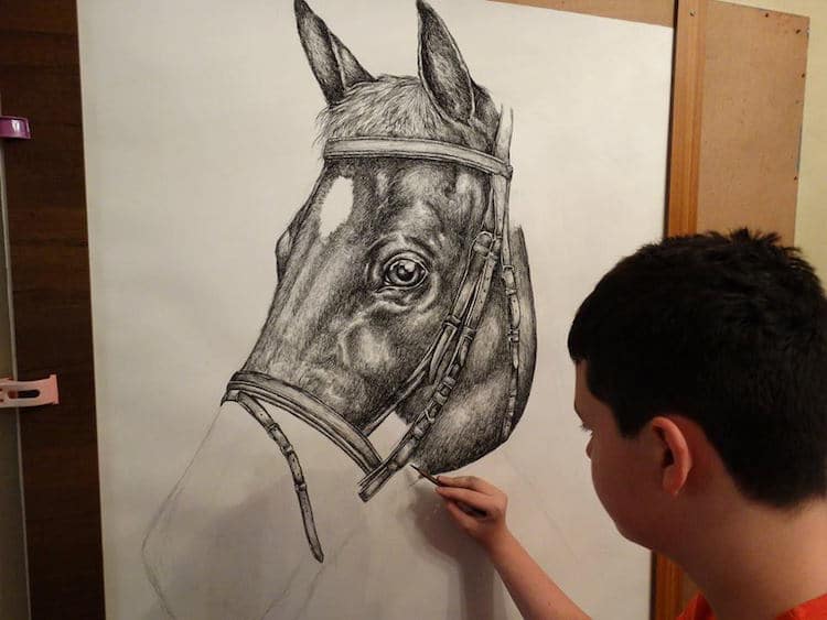 750x563 Year Old Child Prodigy Creates Incredible Animal Drawings - Animal Drawings