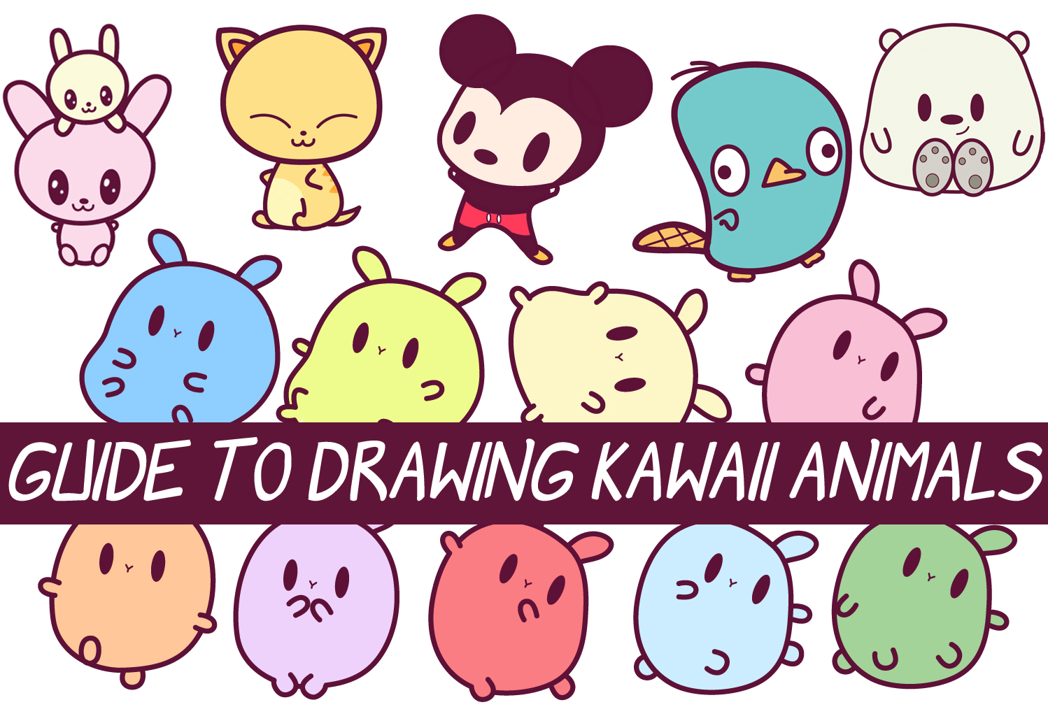 1498x1011 Easy Guide To Drawing Kawaii Characters Part How To Draw - Animal Face Drawing