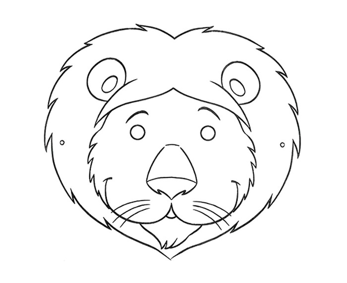 700x572 Animal Mask Template - Animal Face Drawing