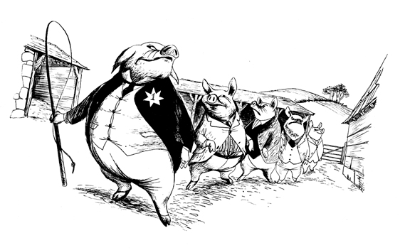 569x352 animal farm revisited - Animal Farm Drawing