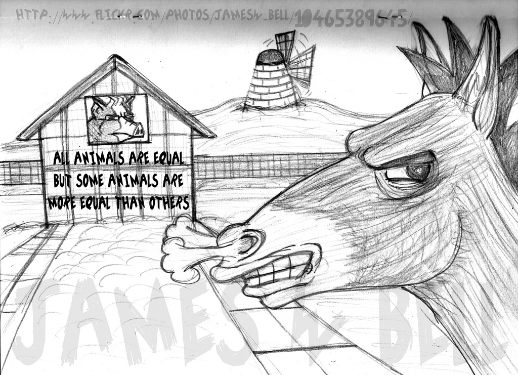 1024x741 napoleon drawing animal farm for free download - Animal Farm Drawing