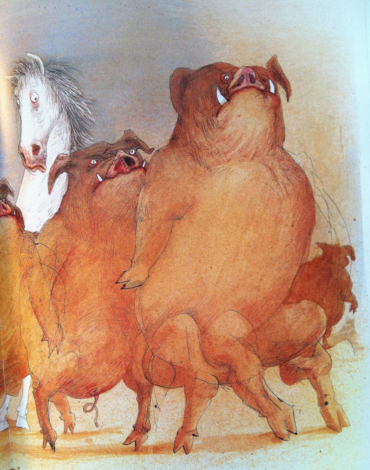 1280x1626 Ralph Steadman's Illustrations For George Orwell's Animal Farm - Animal Farm Drawing